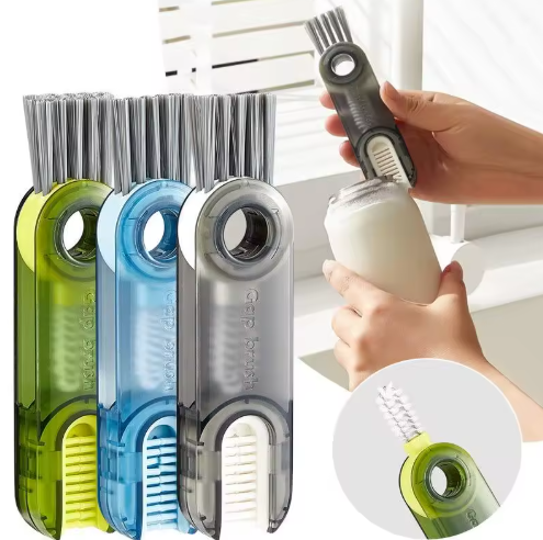 Flaschen und Deckelreinigungsbürste 3in1